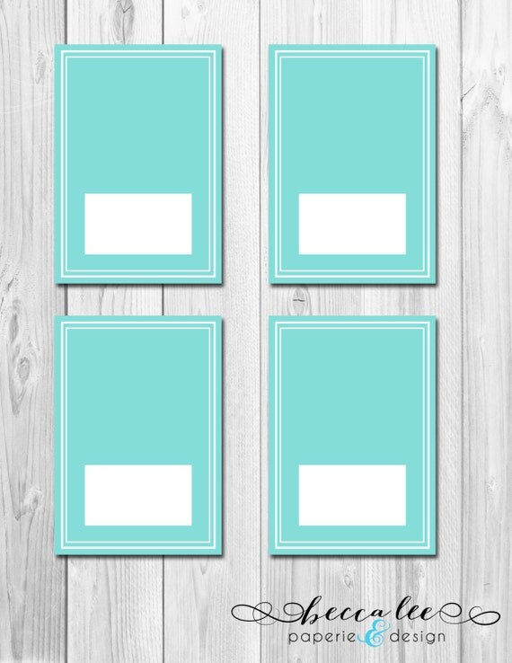 INSTANT DOWNLOAD - Tiffany & Co Inspired Tent Cards - DIY - Printable Il_570xn