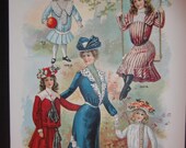 1901 OUTDOOR STYLES for EARLY Autumn The Delineator Original Pattern Advertisement Vintage Fashion Prints Ready To Frame