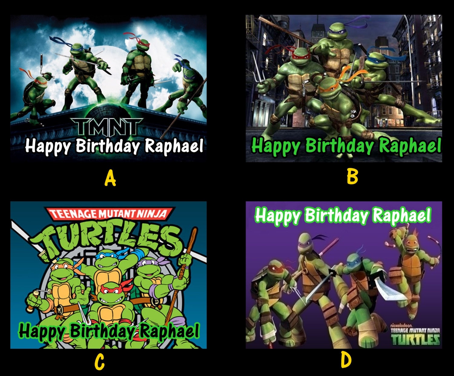teenage mutant ninja turtles edible image cake topper Il_570xn