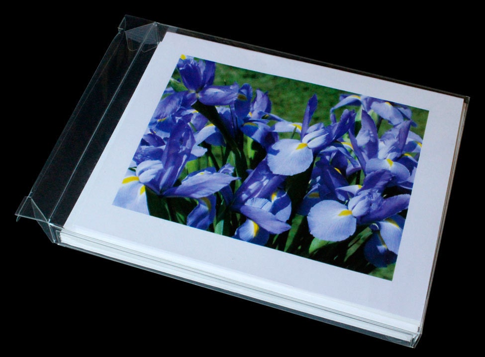 Clear Plastic Greeting Card Boxes set of 10 by OakCreekPrintworks