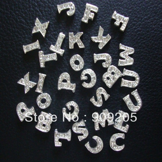 Rhinestone Crystal Alphabet Letters Floating by SpilledGlitterSTL