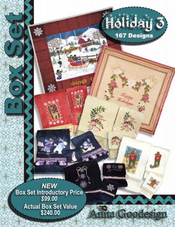 Anita Goodesign Embroidery Designs Holiday by GlenbrookeTreasures