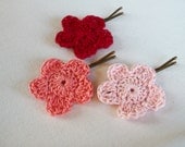 Crochet Hair Flower - Set of 3