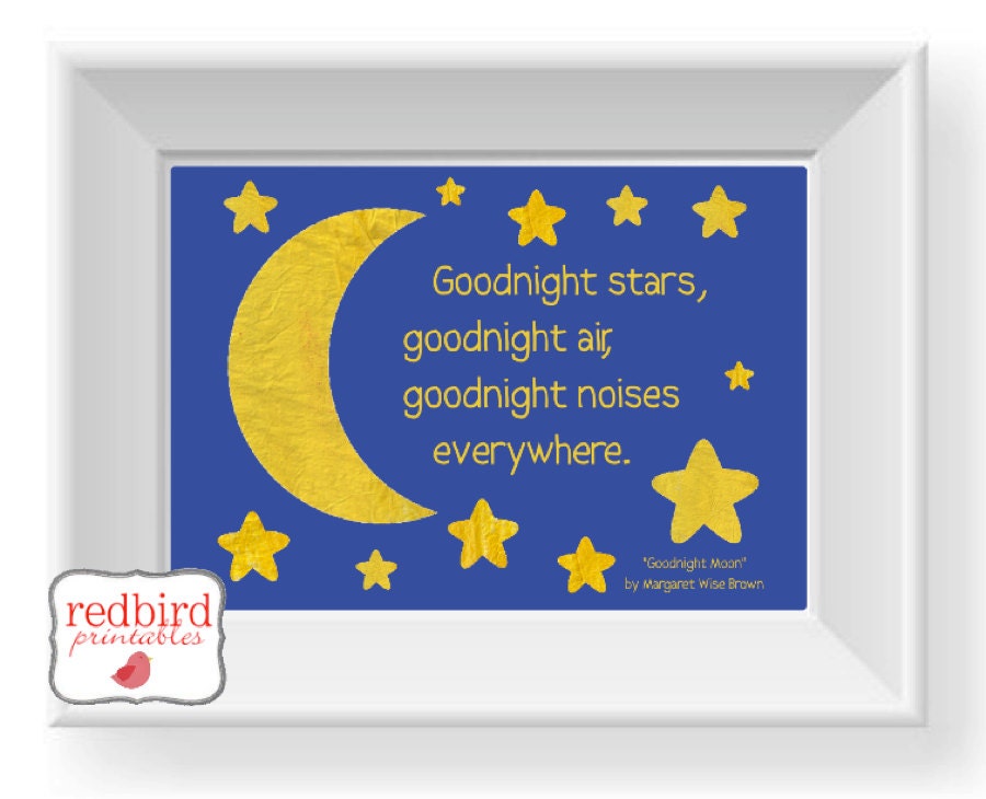 Items similar to Goodnight Moon Printable Quote on Etsy