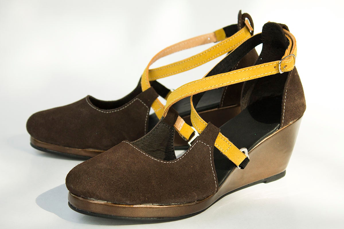 Platform Heels with Interchangeable Straps - Women's Shoes - Any Colors - Any Size
