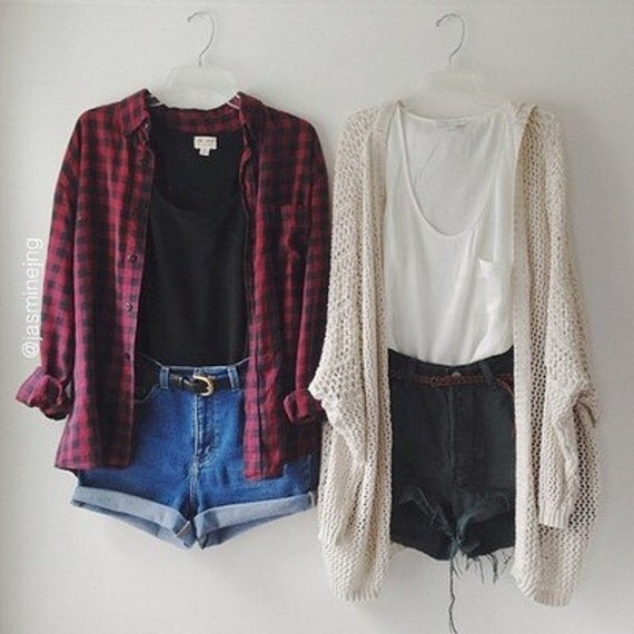 flannel and sweater outfit