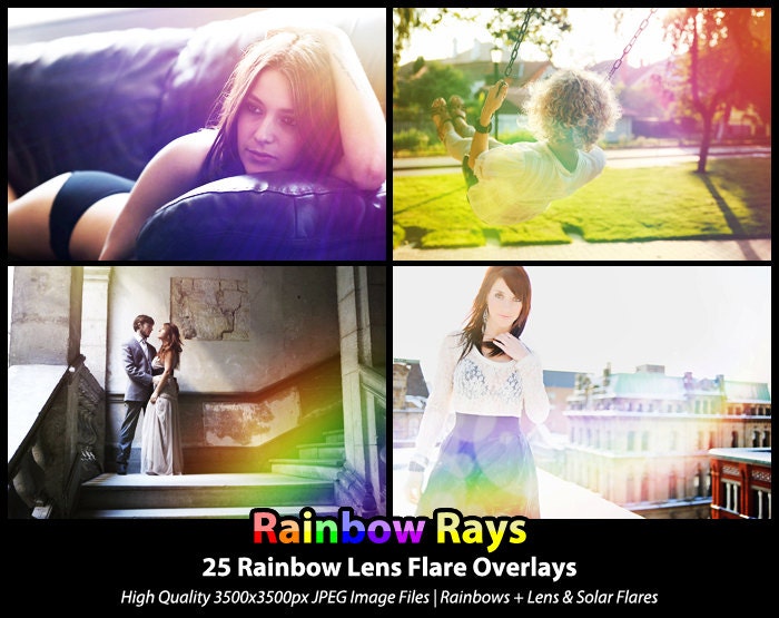 25 Photoshop Actions Overlays Rainbow Lens by SupremerStudio