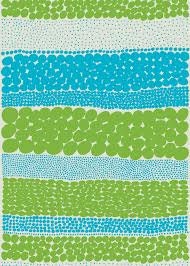 Marimekko Jurmo Blue/Green fabric offcut / remnant - OffCutRoom