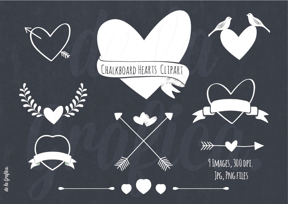 free chalkboard heart clipart - photo #22
