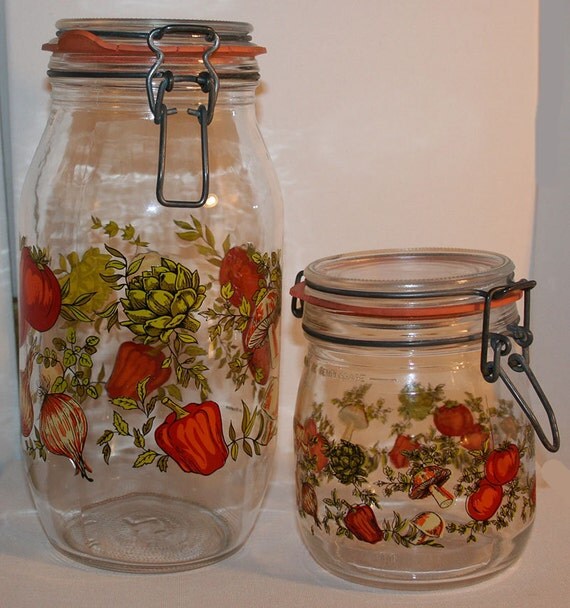 Items similar to Arc glass Jar Canisters Canning made in France with