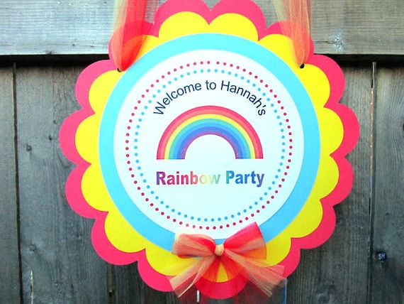 Rainbow Birthday Party Sign