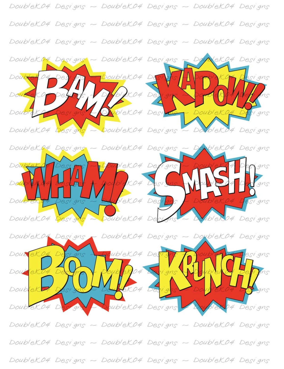 Superhero Sound Effects Expressions Bam KaPow Wham by DoubleK04
