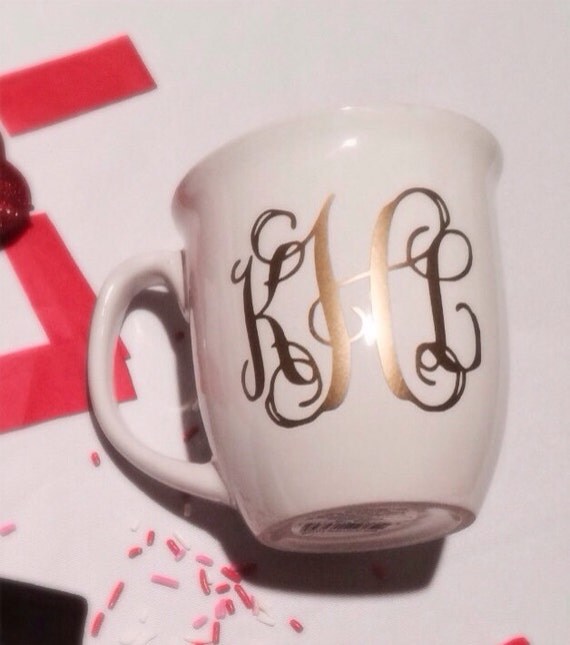 Monogrammed Coffee Mug by SweetSouthernSecret on Etsy