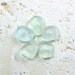 Seafoam Seaglass Beads - 5 Center-Drilled Genuine Beach Glass