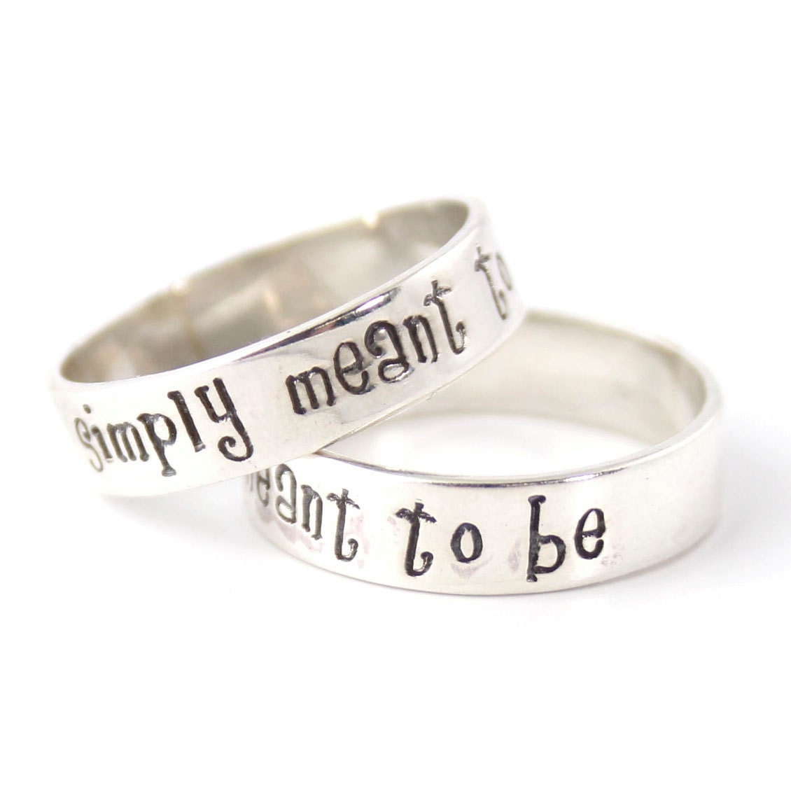 Nightmare Before Christmas Rings - Simply Meant to Be - Pair of Solid ...