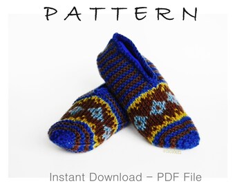 Popular items for knit slipper pattern on Etsy