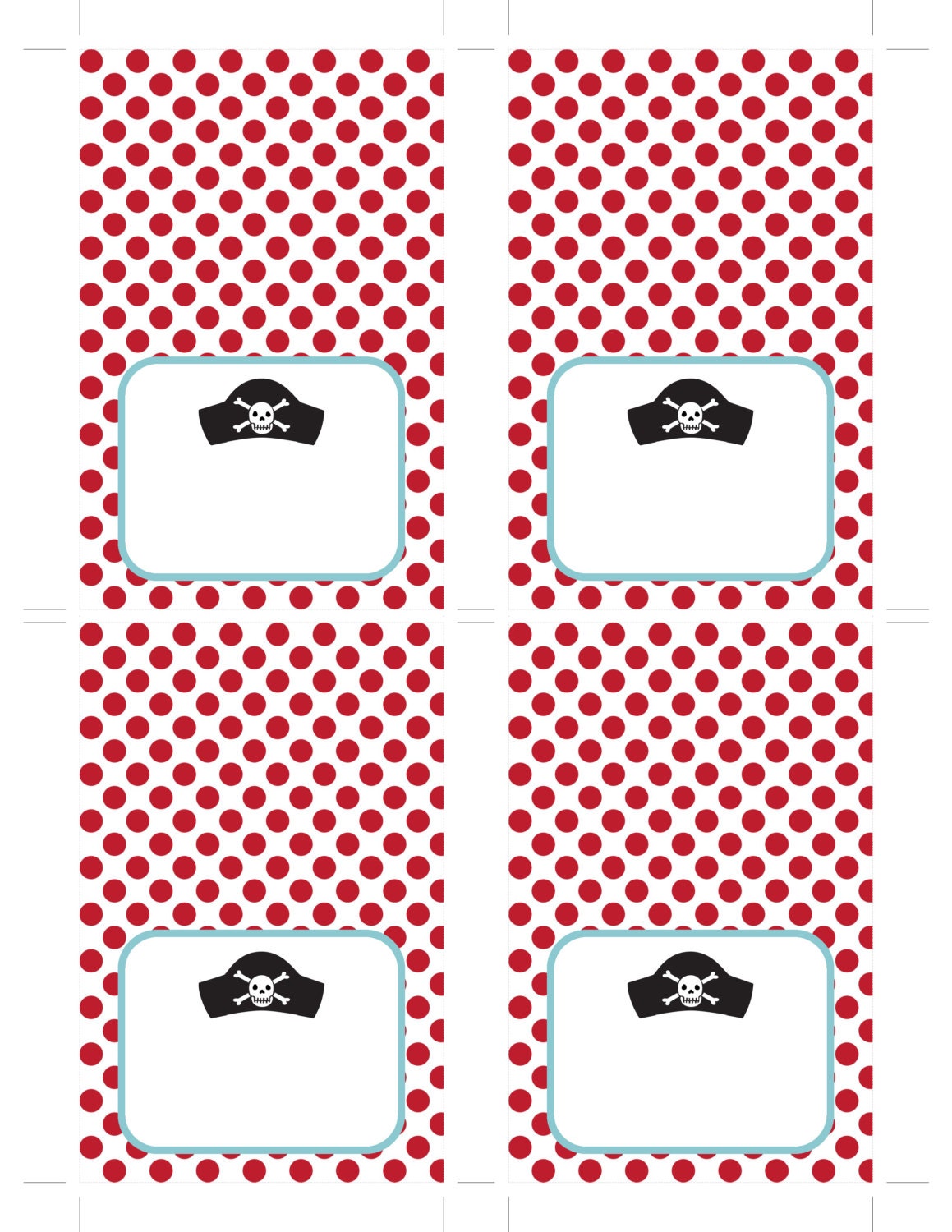 INSTANT DOWNLOAD - Pirate Tent Food Cards - Printable Il_570xn