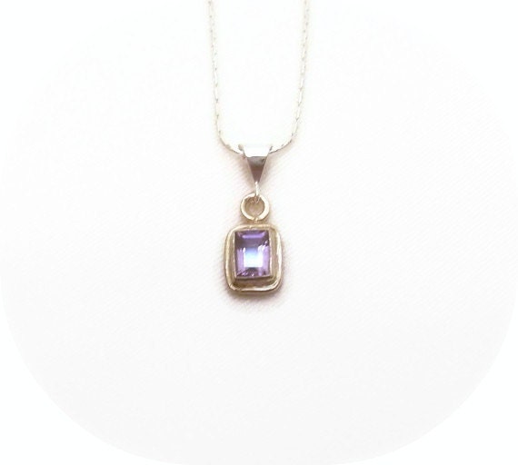 Amethyst Necklace Sterling Silver Jewelry February Birthstone