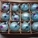 Vintage Poland Christmas Ornaments Hand Decorated Set of 12 with Original Box