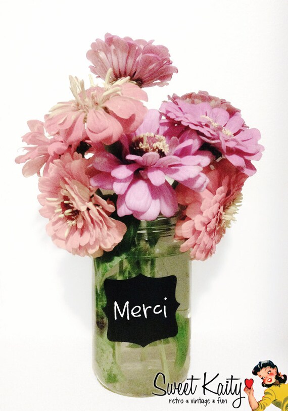 24 Fancy Chalkboard Labels with Chalk - 2.5 x 2.75 inch - DIY Mason Jars, Wedding Favors, Party Favors, Organization, Pantry, Storage Il_570xn