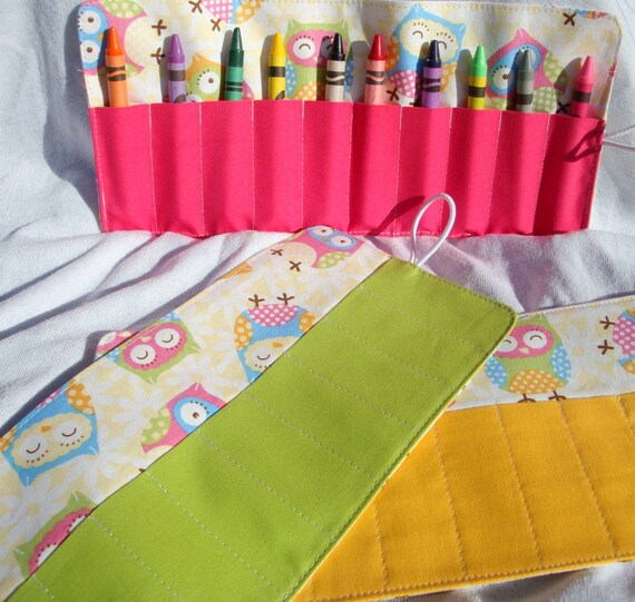 Owl Girls Crayon Roll Up Il_570xn