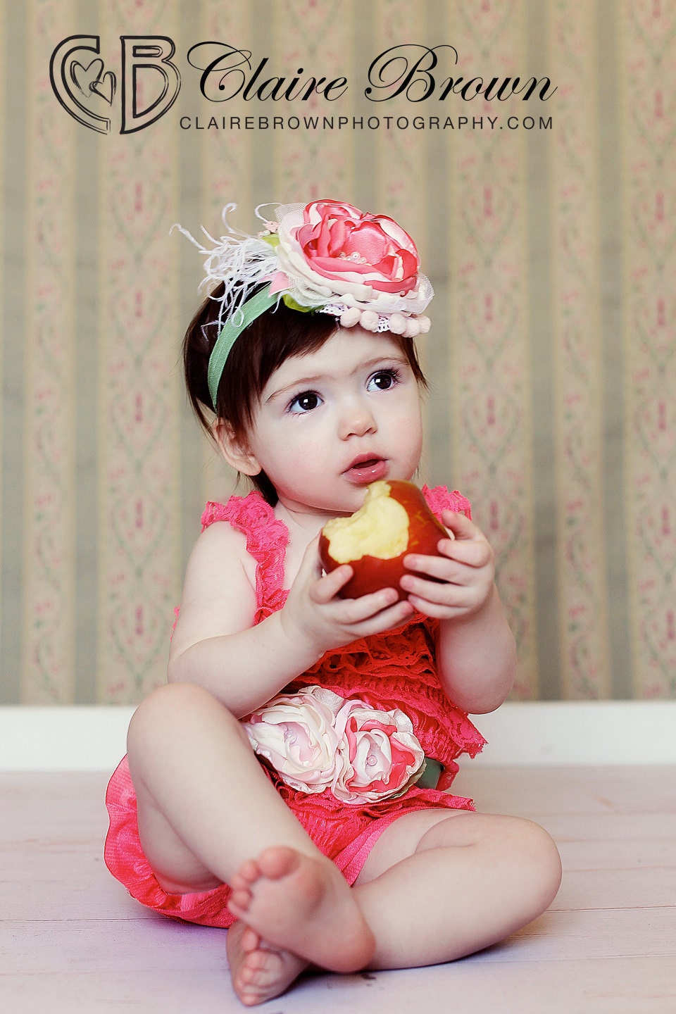 Strawberry Lace Romper-Girl 1st Birthday Outfit-Ruffle Romper-Lace Petti Romper-Cake Smash Outfit-1st Birthday Outfit-Flower Girl-Photo Prop - AvryCoutureCreations