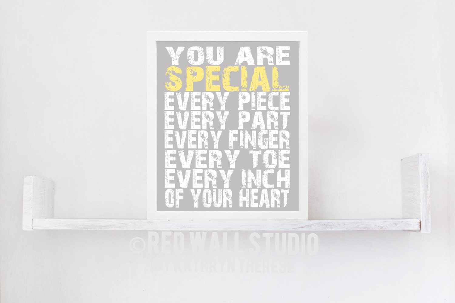 Yellow and Gray Nursery Art - You are Special Art Print - Gift for New Baby - Modern Baby Wall Art - Children's Art Print