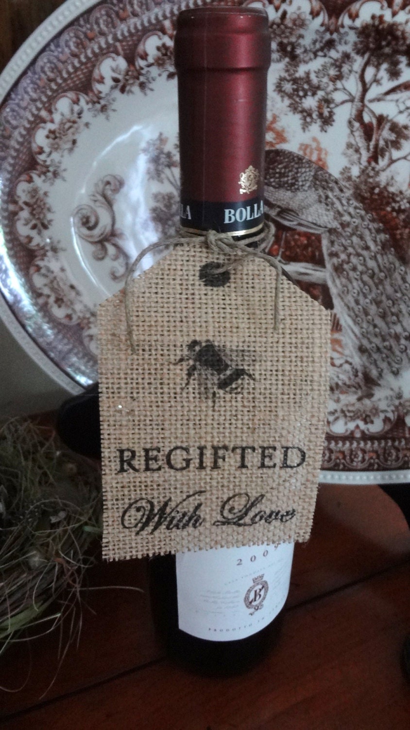 4 Large Gift Tags Perfect for Wine Lovers Gift Wine Gift Bag