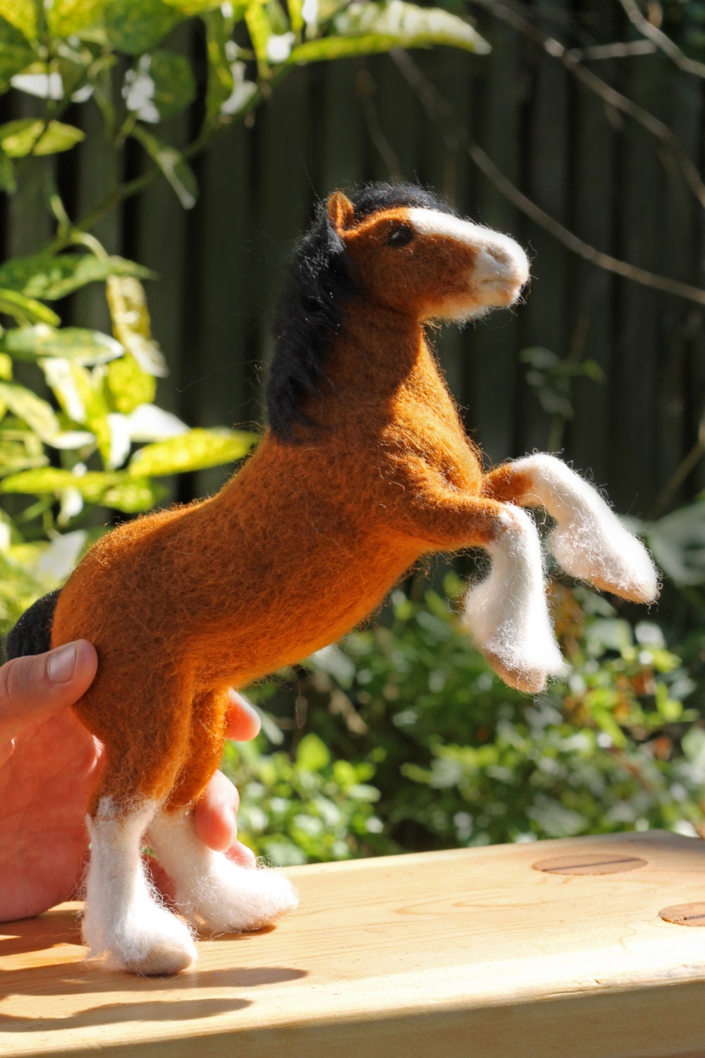 Needle Felted Clydesdale Horse Felted Soft by