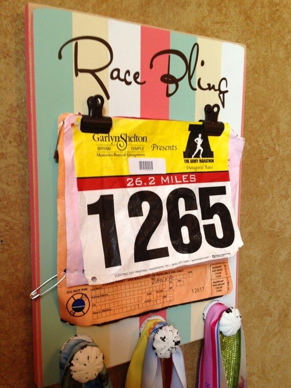 Items similar to Running Medal holder and Running Race bib Holder