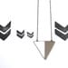 geometric triangle necklace / neutral minimal pendant / modern jewelry