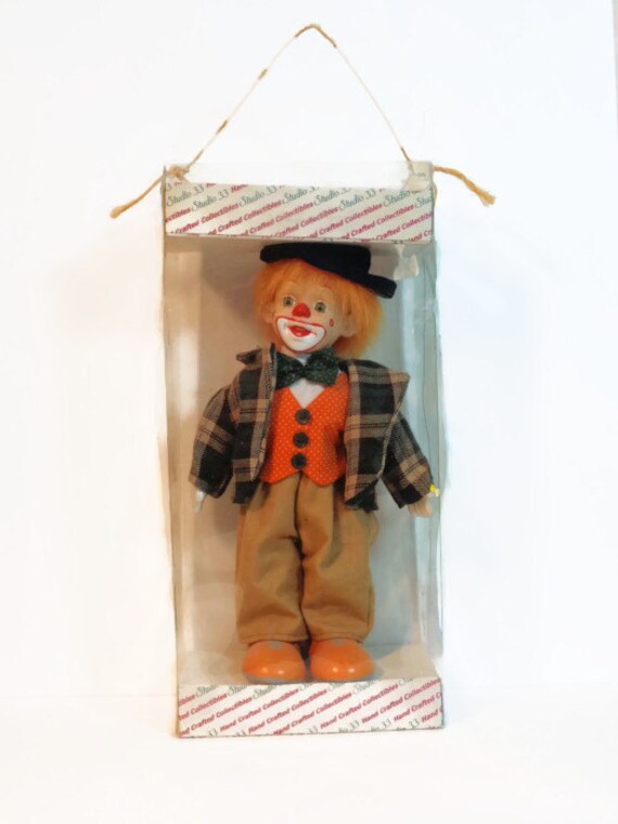Items similar to Vintage Studio 33 Hobo Clown, Toy Doll, Orignal