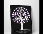 Wedding Tree Guest Book - Guest Book Tree - Poster Wedding Guestbook Tree - 100 Signatures - Art Gallery Wrapped Canvas - Ready To Hang