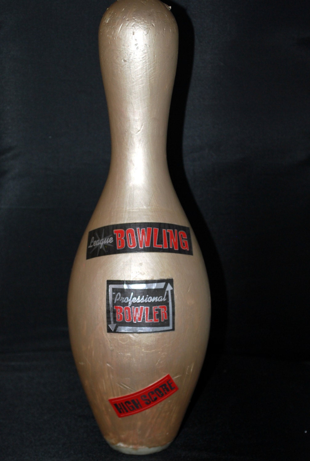Metallic Gold Painted Used Bowling Pin For the by ShoresofTexas