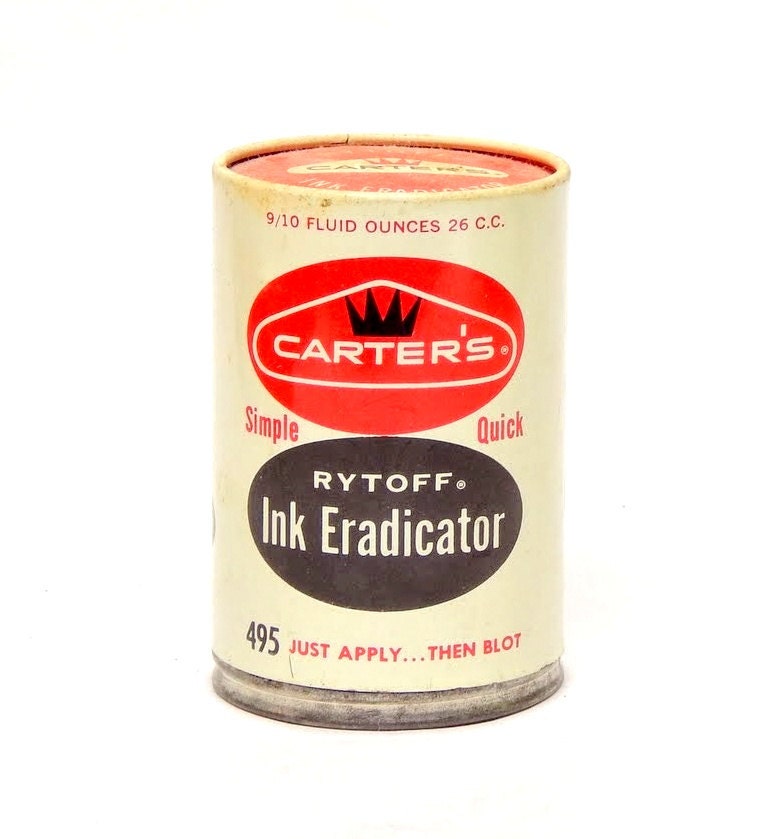 Items similar to Vintage Carter's Rytoff Ink Eradicator Vintage Office