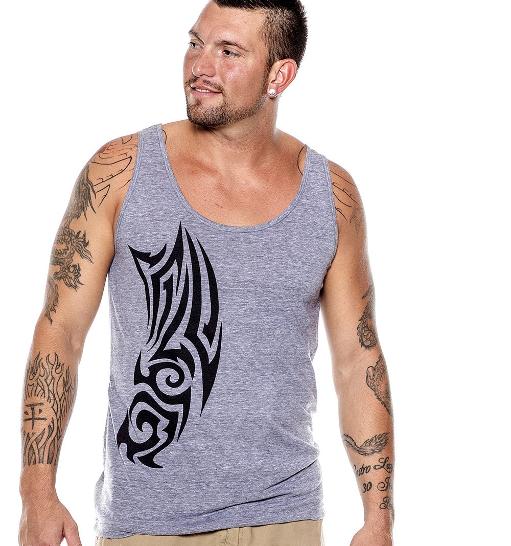 Tribal Tattoo Tank top American Apparel by banyantreeclothing