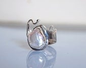 Unique Ring - Natural Pearl Ring - Sterling Silver - Everyday Use, Weddings, Brides - One of a Kind - OOAK - serpilguneysu Unique Ring - Natural Pearl Ring - Sterling Silver - Everyday Use, Weddings, Brides - One of a Kind - OOAK - serpilguneysu