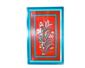 Folk Art Framed Wall Hanging Circa 1960s