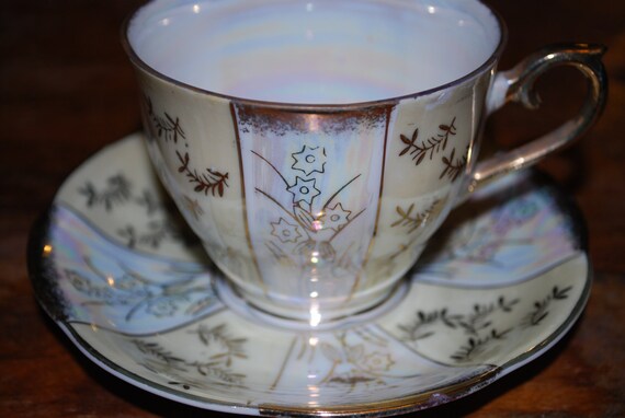 Japan Vintage Bone China Tea Cup and Saucer by HoneyandBumble