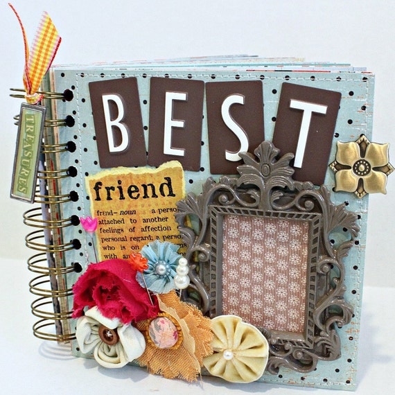 BEST FRIEND AZ Friendship Scrapbook Photo Album by Papersilly