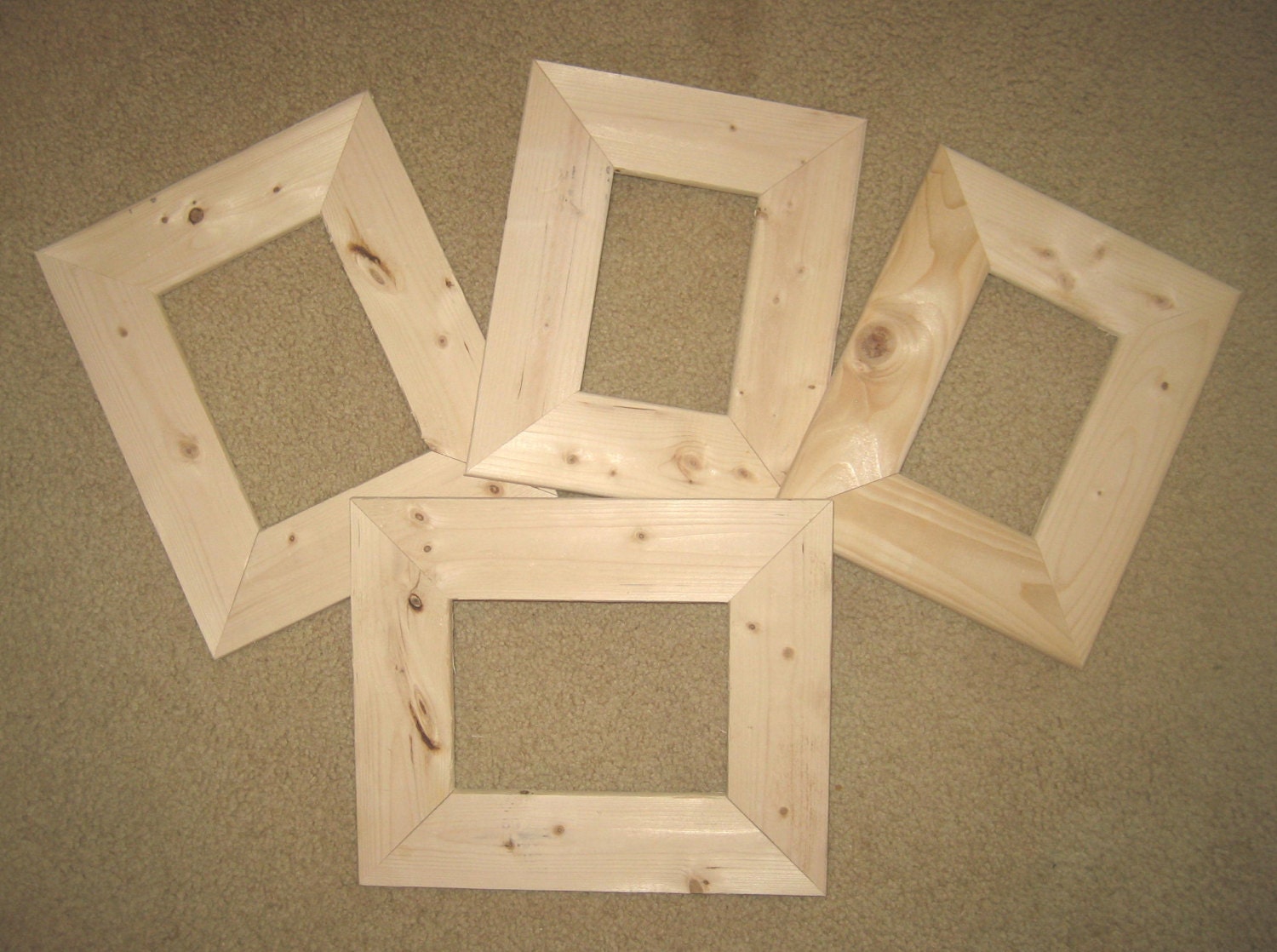 4 unfinished wood picture frames in 2.5 wide by niceframes