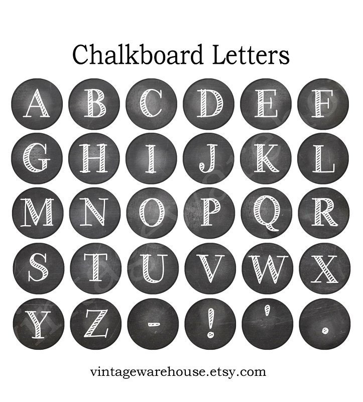 CHALK BOARD LETTERS Chalk Letter ABCs by vintagewarehouse