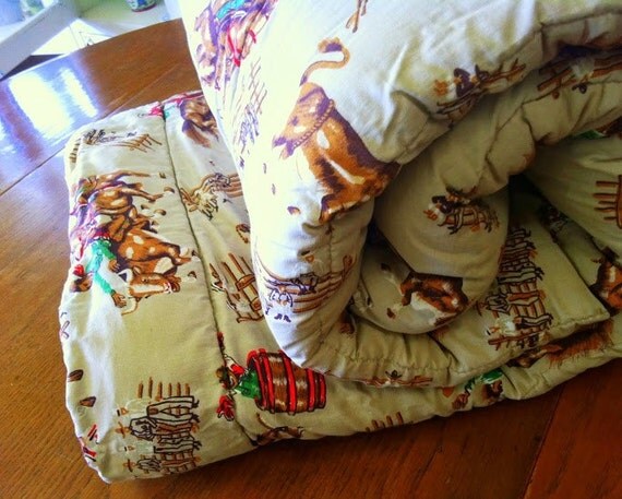Vintage Snuggler Brand Cowboy Rodeo by cottagenestinteriors
