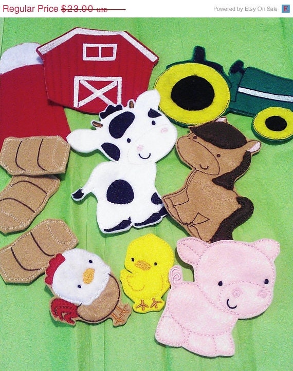 SALE Felt flannel Large farm story board set by itsthesmallthings