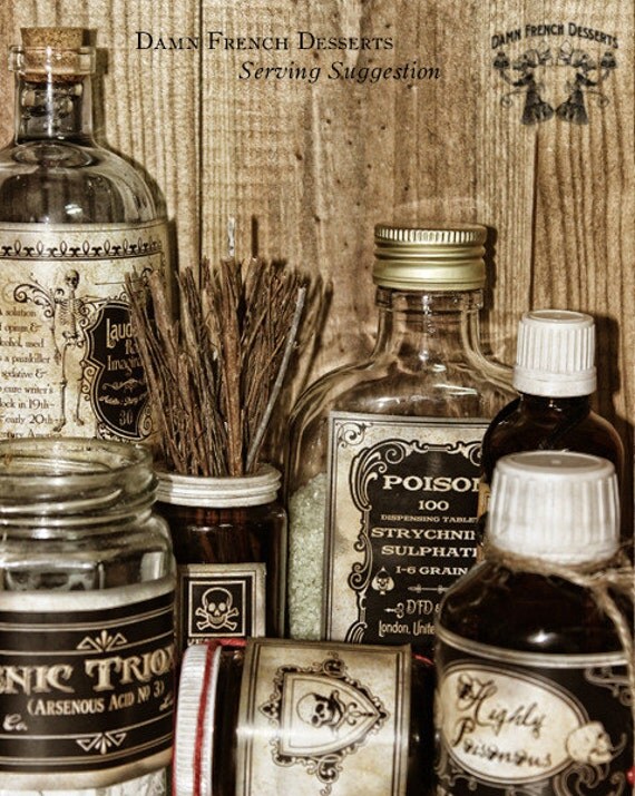 DIGITAL FILE Poison Stickers Vintage for by damnfrenchdesserts