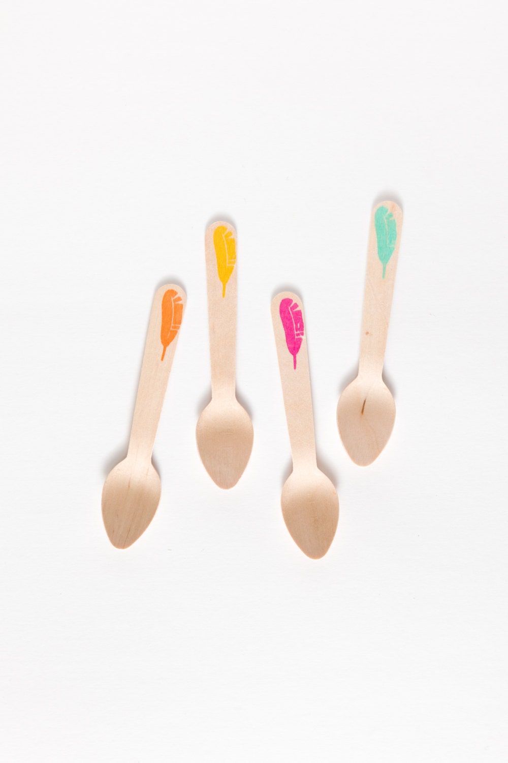Feathers - 20 Wooden Ice Cream Spoons Il_570xn
