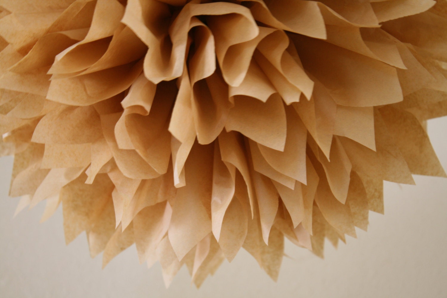 NEW / Tan ... 1 tissue paper pom // wedding decorations // diy // beach wedding // tan // baby shower // nursery decorations Il_570xn