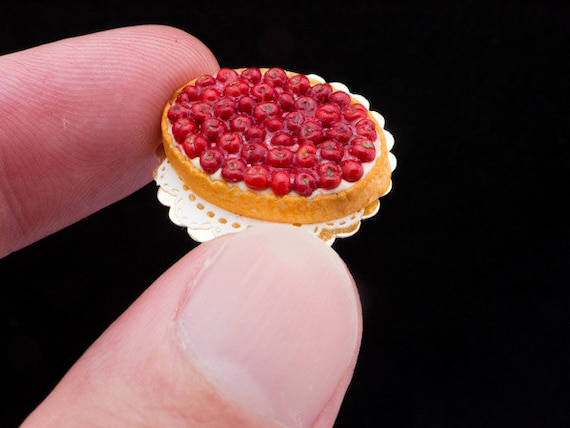 Tarte aux Cerises - Cherry Tart - French Miniature Food in 12th Scale