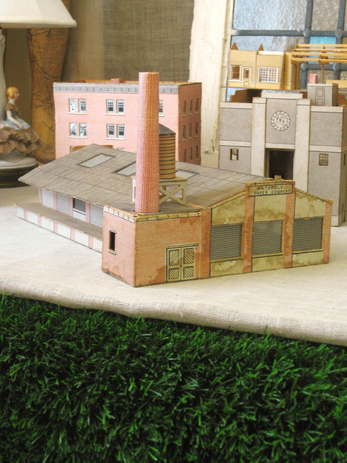 Antique Cardboard Train Model Building Architecture by wilshepherd