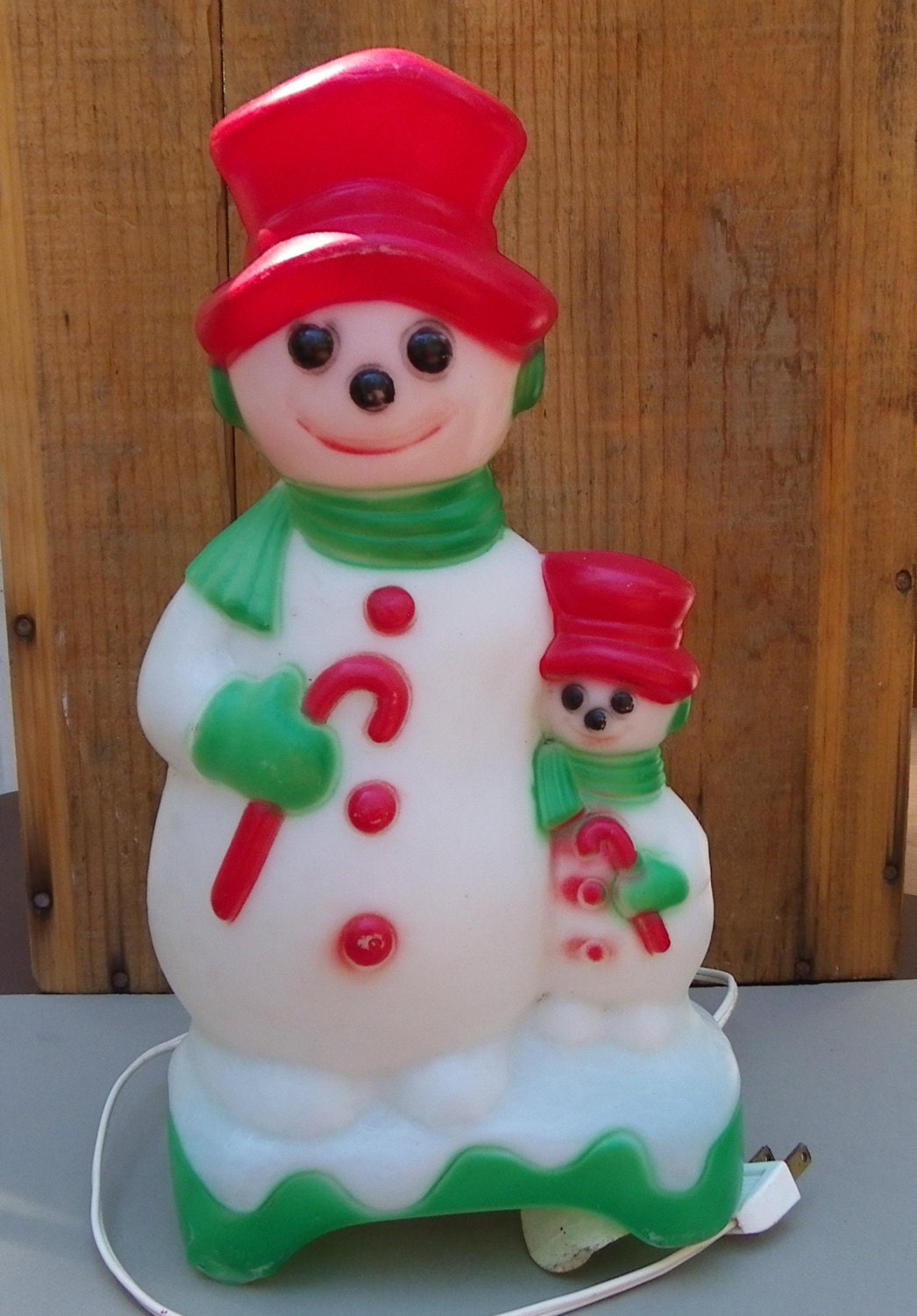 Blow Mold Snowman Two Sided Empire Products Light S